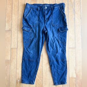 Addition Elle Blue Multiple Pockets Cargo Pants Size 22